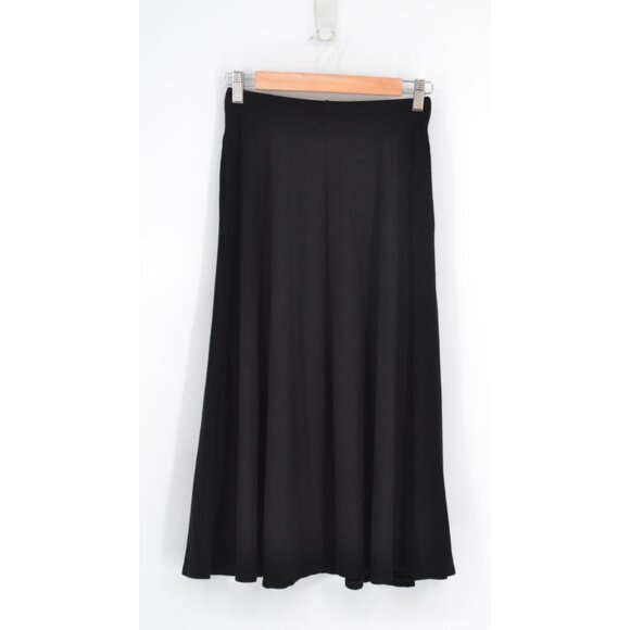 Reformation High Waist Rib Midi Skirt Black S Whimsygoth Fairy Goth A-Line Full - Picture 2 of 4